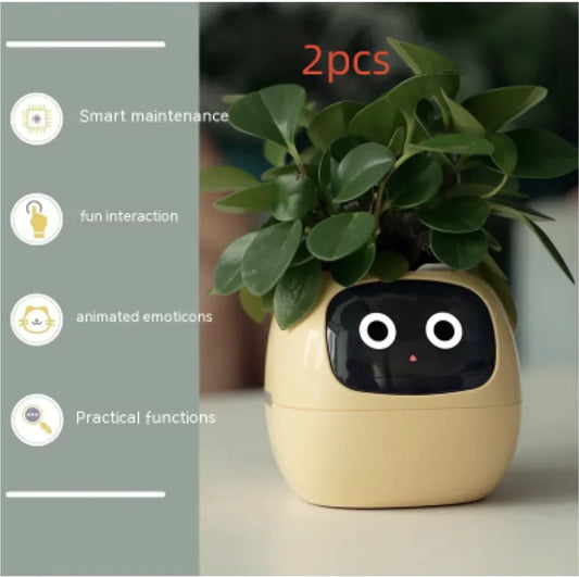 Smart Planter with AI: 49 Expressions, 7 Sensors for Easy Plant Care