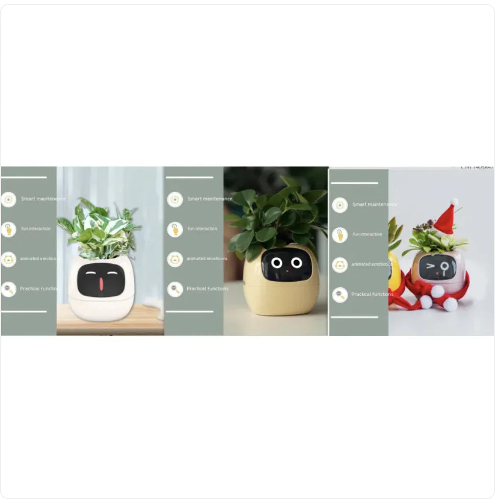 Smart Planter with AI: 49 Expressions, 7 Sensors for Easy Plant Care