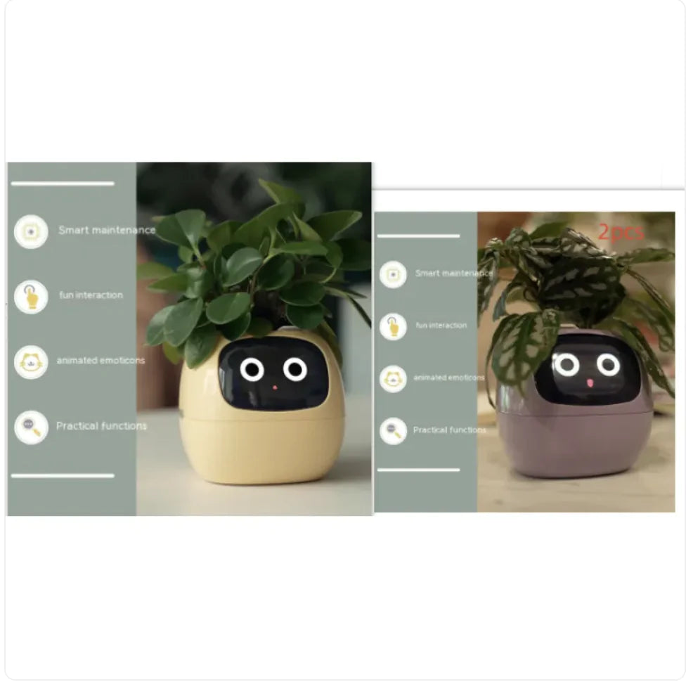 Smart Planter with AI: 49 Expressions, 7 Sensors for Easy Plant Care