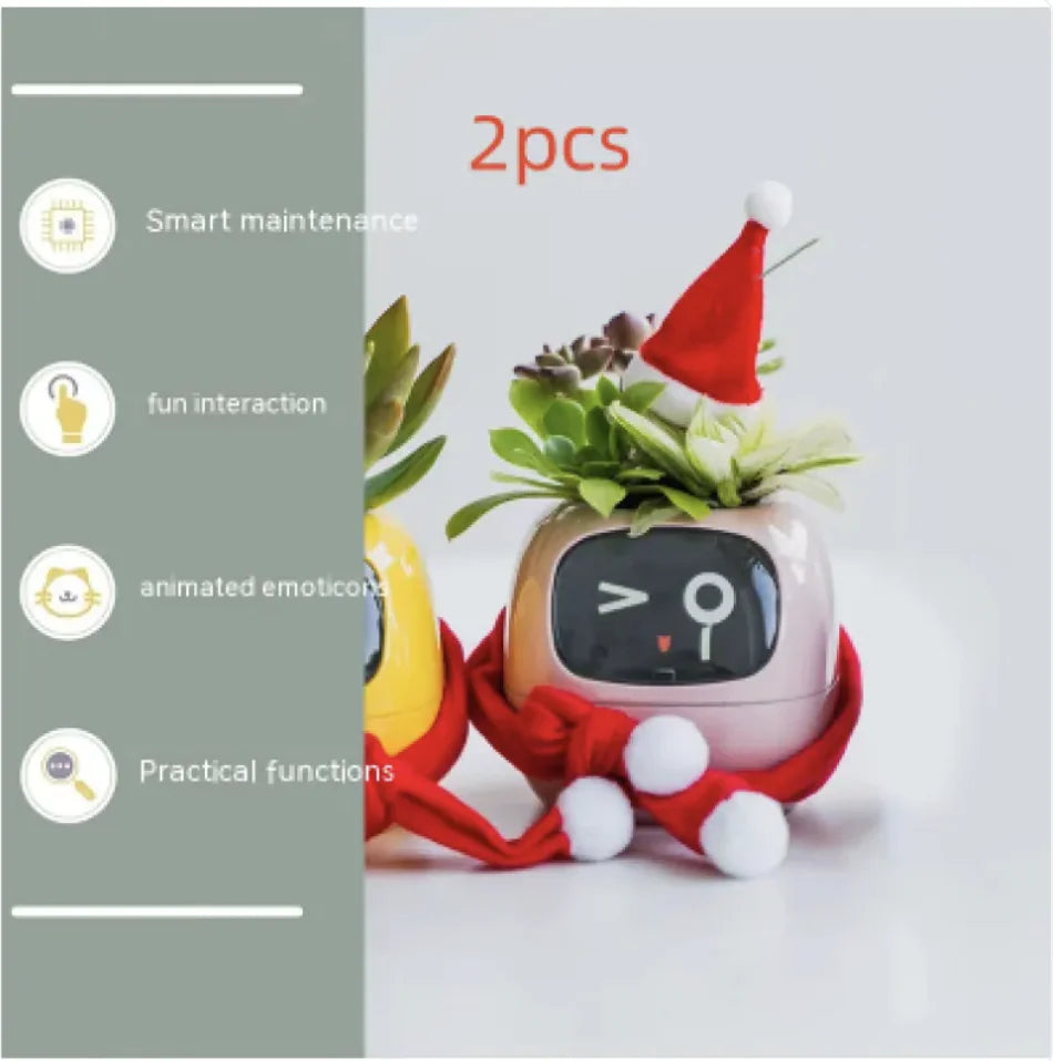 Smart Planter with AI: 49 Expressions, 7 Sensors for Easy Plant Care