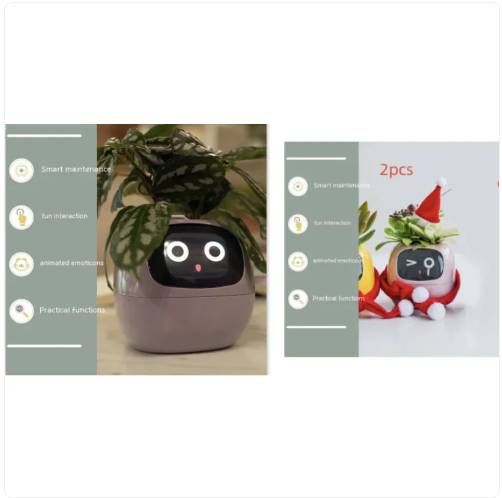 Smart Planter with AI: 49 Expressions, 7 Sensors for Easy Plant Care