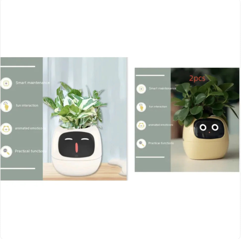 Smart Planter with AI: 49 Expressions, 7 Sensors for Easy Plant Care