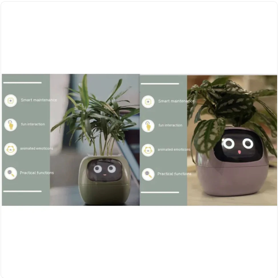 Smart Planter with AI: 49 Expressions, 7 Sensors for Easy Plant Care