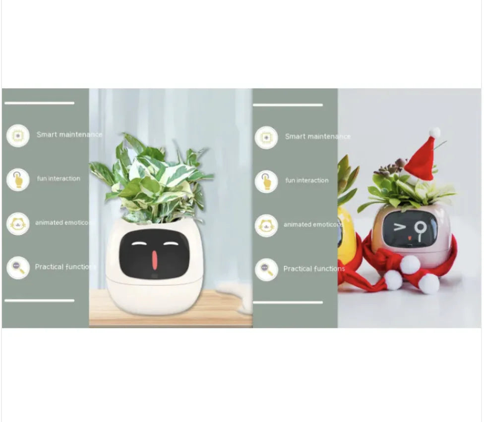 Smart Planter with AI: 49 Expressions, 7 Sensors for Easy Plant Care