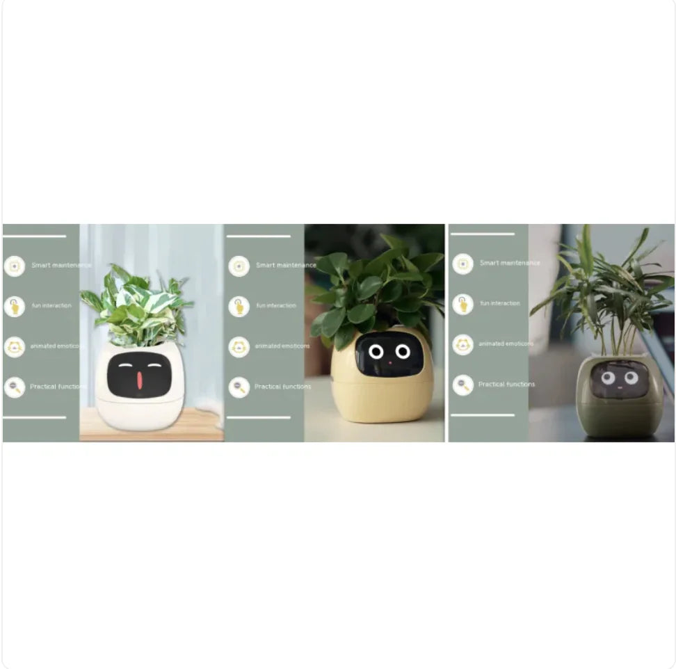 Smart Planter with AI: 49 Expressions, 7 Sensors for Easy Plant Care