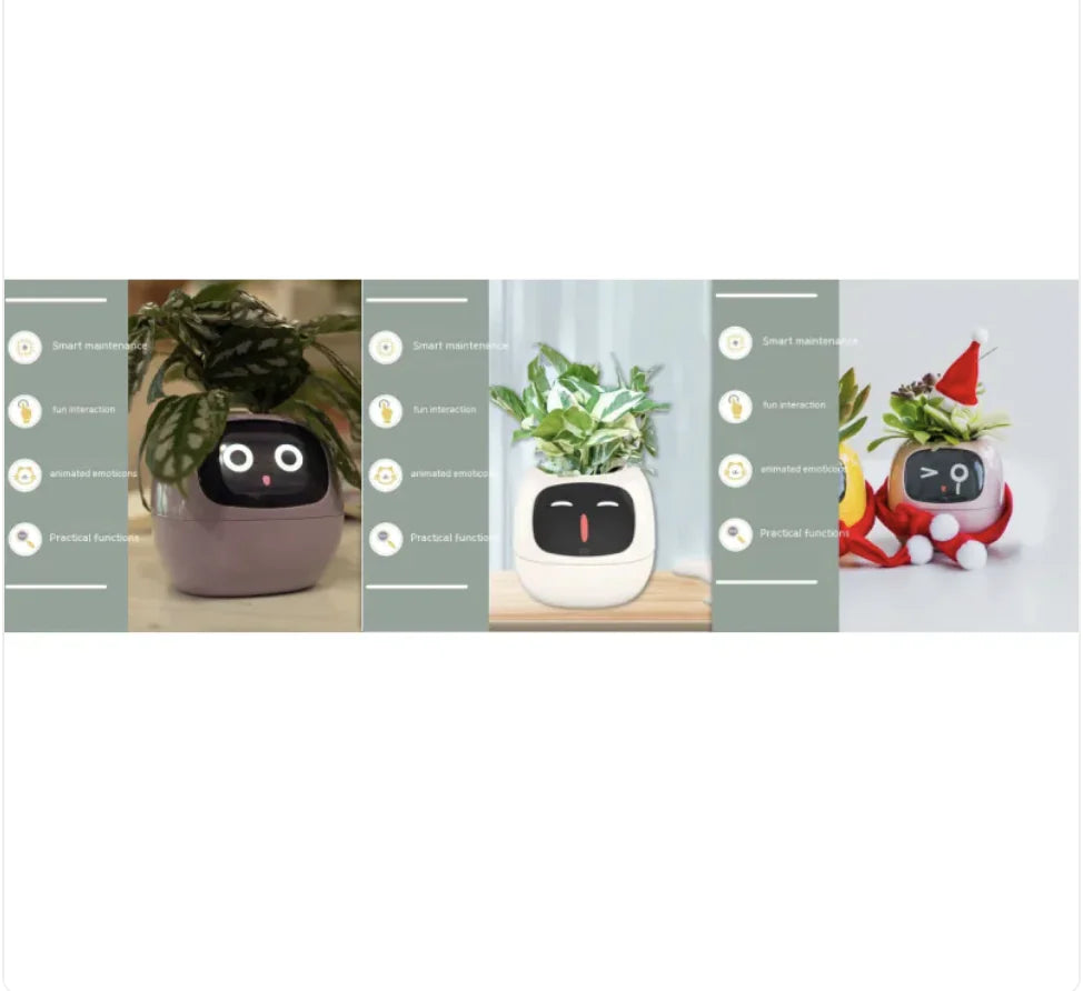 Smart Planter with AI: 49 Expressions, 7 Sensors for Easy Plant Care