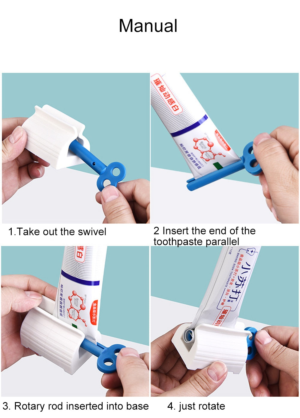 TOOTHPASTE SQUEEZER ROLLING TUBE SET